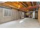 Unfinished basement with concrete floors and exposed ceiling at 5129 Mt Arapaho Cir, Frederick, CO 80504