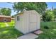 Storage shed in the backyard, offering convenient space for gardening tools and outdoor equipment at 2236 S Osceola St, Denver, CO 80219