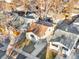 Aerial view showcasing the location and surroundings of the home in a quiet residential neighborhood at 4518 Elm Ct, Denver, CO 80211