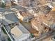 Aerial view showcasing the home's backyard, garage, and neighborhood setting at 4518 Elm Ct, Denver, CO 80211