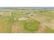 Scenic aerial view of a sprawling rural property with well-kept homes and vast green land at 46122 County Road 53, Bennett, CO 80102
