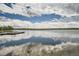 Calm lake view reflecting a blue sky with soft, puffy clouds at 4285 S Salida Way # 17, Aurora, CO 80013