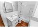 Neat bathroom offering a shower/tub combo and vanity at 1317 S University Blvd, Denver, CO 80210