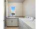 Well-lit laundry room featuring modern appliances, stylish countertop, and functional cabinetry at 4825 Basalt Ridge Cir, Castle Rock, CO 80108