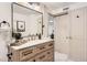 Renovated bathroom with a spacious vanity, modern fixtures, and a bright, clean design at 5975 S Milwaukee Way, Centennial, CO 80121