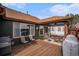 Outdoor deck offering ample seating and room to entertain at 2190 Coyote Creek Dr, Fort Lupton, CO 80621