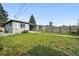 Spacious backyard featuring a well-maintained lawn and privacy fence at 475 S Eliot St, Denver, CO 80219
