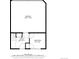 Lower level floor plan with bedroom and foyer at 1810 Julian St # 105, Denver, CO 80204