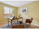 Functional home office features a modern desk, comfortable seating, and ample natural light at 15597 E Dorado Ave, Centennial, CO 80015