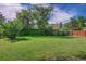 Lush, green backyard with mature trees and privacy fencing at 1541 Poplar St, Denver, CO 80220