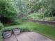 Tranquil backyard featuring a stone patio, mature trees, and lush greenery, perfect for relaxation at 13651 Silverton Dr, Broomfield, CO 80020