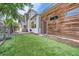 Landscaped backyard featuring artificial turf and modern design at 3850 Vallejo St, Denver, CO 80211