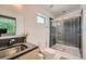 Contemporary bathroom with modern shower, sleek vanity, and minimalist design at 3850 Vallejo St, Denver, CO 80211