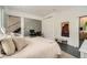 Cozy bedroom featuring gray floors and a neutral color scheme at 3850 Vallejo St, Denver, CO 80211