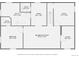 Detailed basement floor plan featuring a recreation room, bedroom, utility area, and bathroom at 1860 W Crestline Dr, Littleton, CO 80120