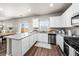 Beautiful kitchen with granite countertops, white cabinets, and stainless steel appliances at 2489 Alto St, Fort Lupton, CO 80621