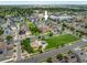 Residential area from above, showcasing the neighborhood's parks and tree-lined streets at 5451 W 73Rd Ave, Westminster, CO 80003