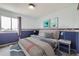 Inviting bedroom featuring neutral tones, a cozy bed, and a bright window for natural light at 19357 E 40Th Ave, Denver, CO 80249