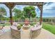 Inviting backyard firepit area with built-in seating, perfect for outdoor gatherings and relaxation, surrounded by lush greenery at 5778 S Duquesne Ct, Aurora, CO 80016