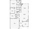Floor plan of a home showing the placement of the bedrooms, bathrooms, kitchen, living room and dining room at 4032 Donnington Cir, Castle Rock, CO 80104