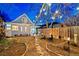 Landscaped backyard with firepit and string lights at 4508 W 34Th Ave, Denver, CO 80212