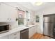 Well-lit kitchen features stainless steel appliances and sleek white cabinets at 4508 W 34Th Ave, Denver, CO 80212