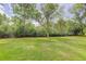 Lush green backyard with mature trees and shrubs, providing a private and serene outdoor space at 14650 Tejon St, Broomfield, CO 80023