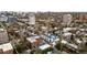 Aerial view of a neighborhood featuring varied architectural styles, mature trees, and ample parking at 70 N Grant St # 10, Denver, CO 80203