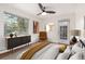 Bright bedroom with modern furnishings, stylish decor, and natural light from large windows at 70 N Grant St # 10, Denver, CO 80203