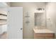 Bathroom featuring an updated vanity with attractive countertop and vanity lights at 1264 Uinta St, Denver, CO 80220