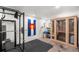 Basement gym with workout equipment, weights, and sauna for fitness and relaxation at 332 S Franklin St, Denver, CO 80209