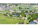Aerial view of community featuring walking paths, open recreation fields and green spaces at 16376 Stonefeld Pl, Parker, CO 80134