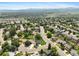 Aerial view of the neighborhood and homes in a suburban location at 10378 W Weaver Ave, Littleton, CO 80127
