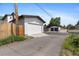 Rear exterior view of detached garage and alley access at 5101 Quitman St, Denver, CO 80212
