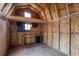 Interior shot of the shed, which has a workbench and is ready for storage at 795 Troy Ct, Aurora, CO 80011