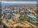 Aerial view showcasing home location near community tennis courts, green spaces, and park at 3269 W 101St Cir, Westminster, CO 80031