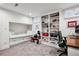 Basement room featuring a built-in daybed and workspace with modern built-in shelving at 758 N Franklin St, Denver, CO 80218