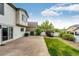 A well-maintained backyard with an expansive patio at 3841 Colorful Ln, Castle Rock, CO 80109