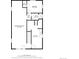 Detailed floor plan showcasing the layout of the home's second level with dimensions and room names at 1996 S Dexter St, Denver, CO 80222