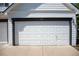 White garage door with black trim at home number 101 at 8802 E 24Th Pl # 101, Denver, CO 80238