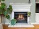 Close-up of fireplace in living room at 8985 E 29Th Pl, Denver, CO 80238