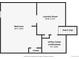 Basement floor plan illustrating the location of the laundry room, bedroom, and utility closet at 6211 S Garfield Dr, Centennial, CO 80121