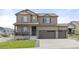 Charming two-story home featuring stone accents, a covered porch, and a three-car garage at 2040 Rosette Pl, Castle Rock, CO 80104