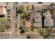 Aerial view of a residential street with well-maintained homes and mature trees at 2000 S Columbine St, Denver, CO 80210