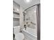 Updated bathroom featuring a tub and tiled surround at 7973 Chase Cir # 56, Arvada, CO 80003