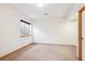 Unfinished basement room with carpeted floor and window at 1060 Cottonwood Cir, Golden, CO 80401