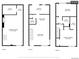 Three-story floor plan, including kitchen, living room, and bedrooms at 4266 W Pondview Dr, Littleton, CO 80123