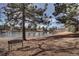 Scenic lake view with a park bench under a large tree at 4266 W Pondview Dr, Littleton, CO 80123