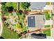 Aerial view of a large lot featuring mature landscaping and a backyard deck at 428 Starline Ave, Lafayette, CO 80026