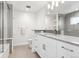 Stylish bathroom featuring glass enclosed shower with modern vanity and fixtures at 17326 W 57Th Ave, Golden, CO 80403